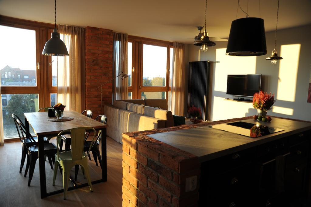Staywin Riverfront Lofts Gdansk Oda fotoğraf